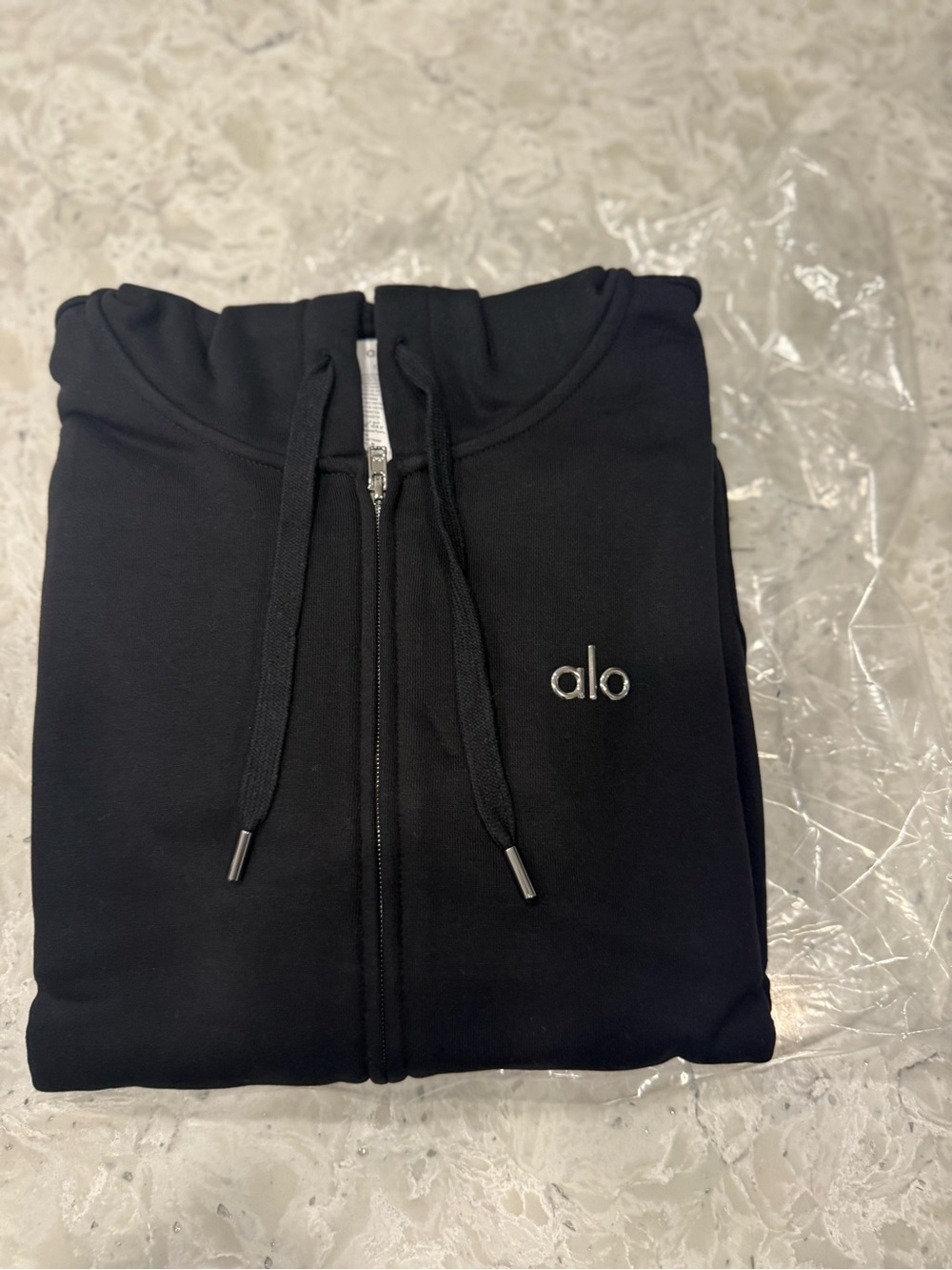 ALO Yoga Men's Black Full-Zip Hoodie